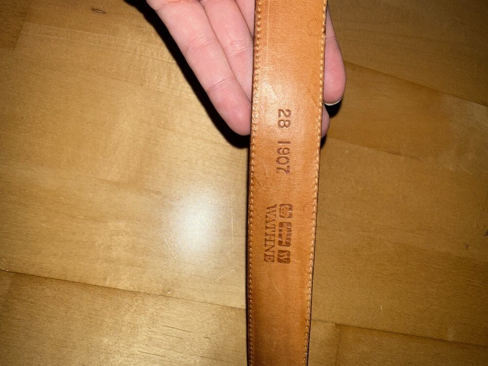 Wathne Brown Croc Leather Belt Kit (no Buckle) 28